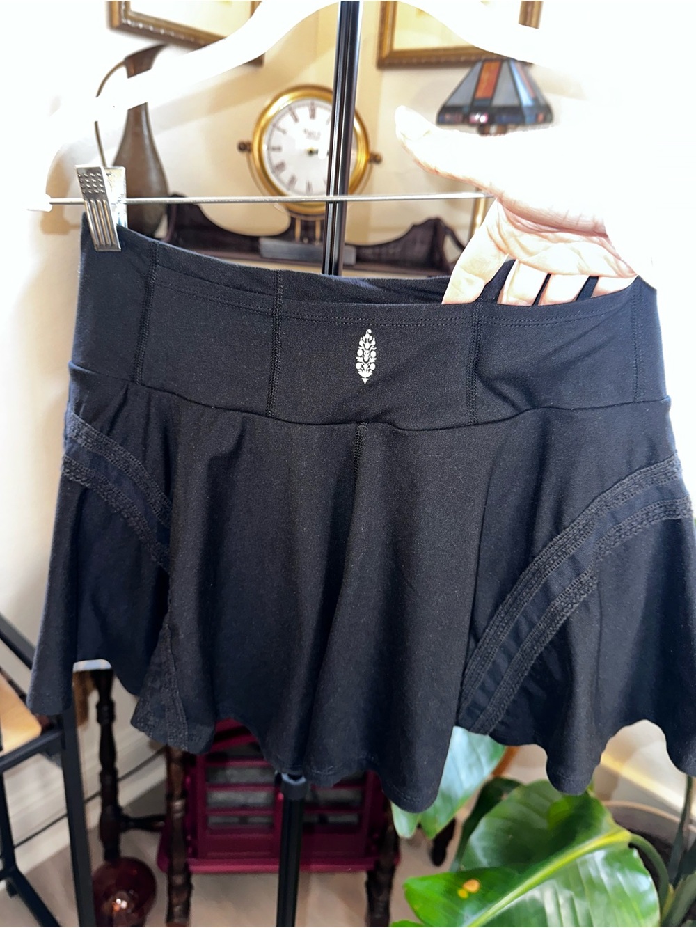 FP Movement by Free People Black Athletic Skort with Lace Panels - Picture 6 of 6